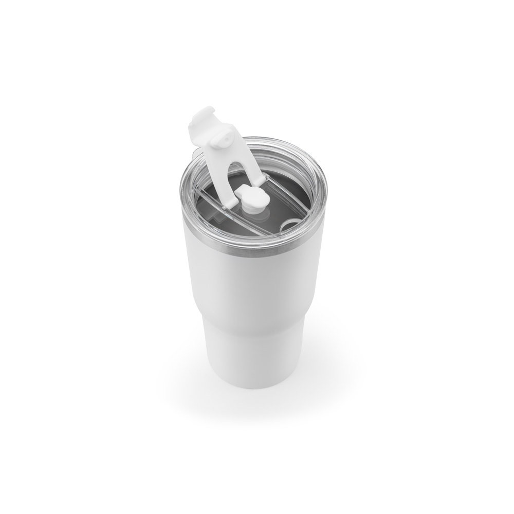 JOYNER M. Συμπαγές κύπελλο ταξιδιού από ανοξείδωτο χάλυβα (91% ανακυκλωμένο) με διπλό τοίχωμα με μόνωση κενού και ματ φινίρισμα 600 mL