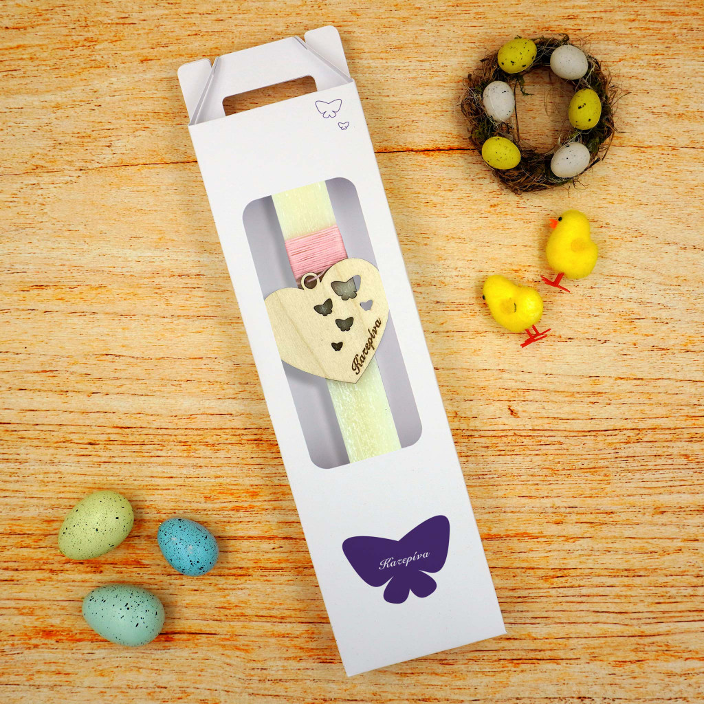 Λαμπάδα Wooden Heart