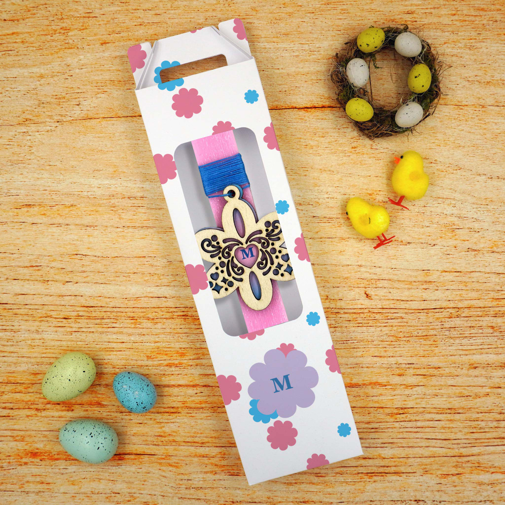 Λαμπάδα Flower with Monogram