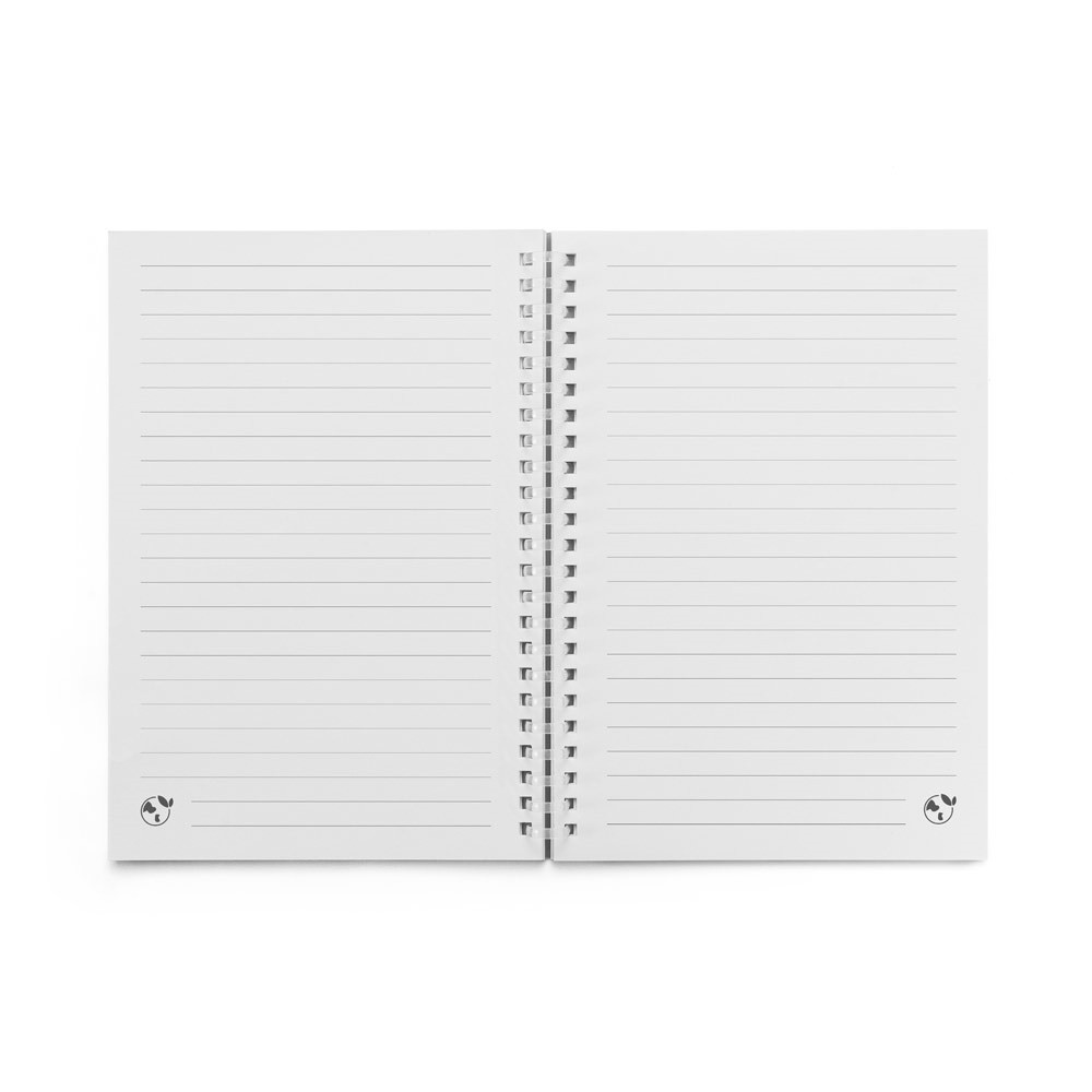 SCHILLER. Μπλοκ σημειώσεων A5 με εύκαμπτο εξώφυλλο, κατασκευασμένο από 100% ανακυκλωμένο χαρτί