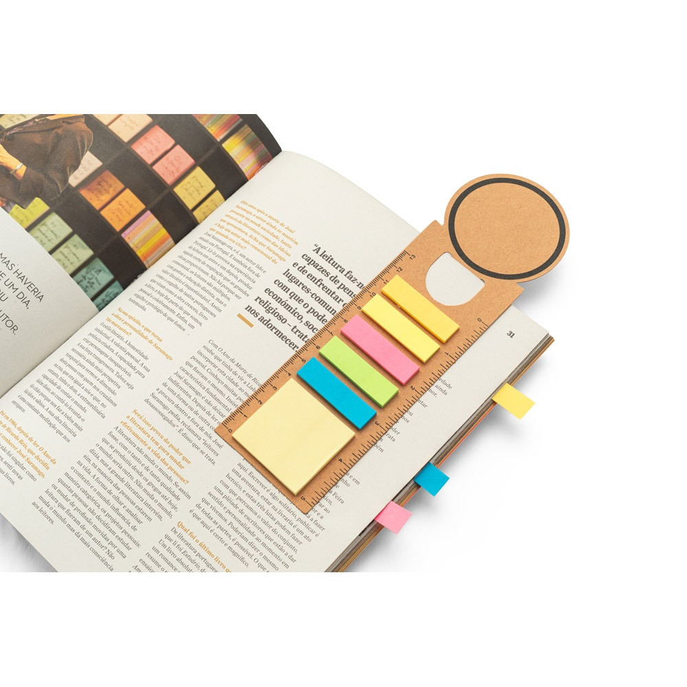 SAWYER. Σετ γραφείου 3 σε 1, κατασκευασμένο από 100% ανακυκλωμένο χαρτί, με στρογγυλή κορυφή και μαύρη εκτύπωση περιμετρικά