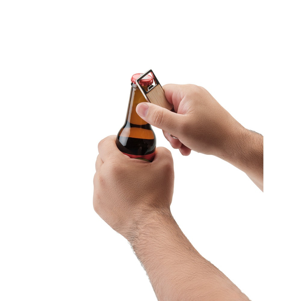 SYLVESTER. Ορθογώνιο σιδερένιο μπρελόκ με ανοιχτήρι μπουκαλιών