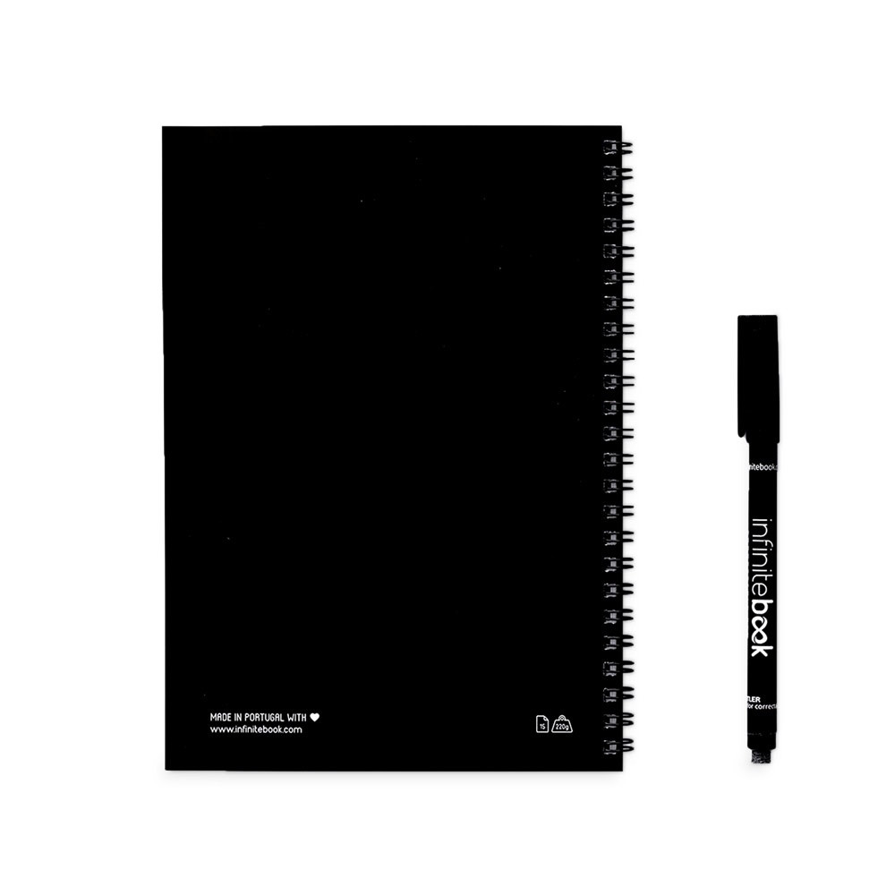 INFINITEBOOK PLAIN A5. Infinitebook με εύκαμπτο εξώφυλλο και 15 απλές σελίδες λευκού πίνακα