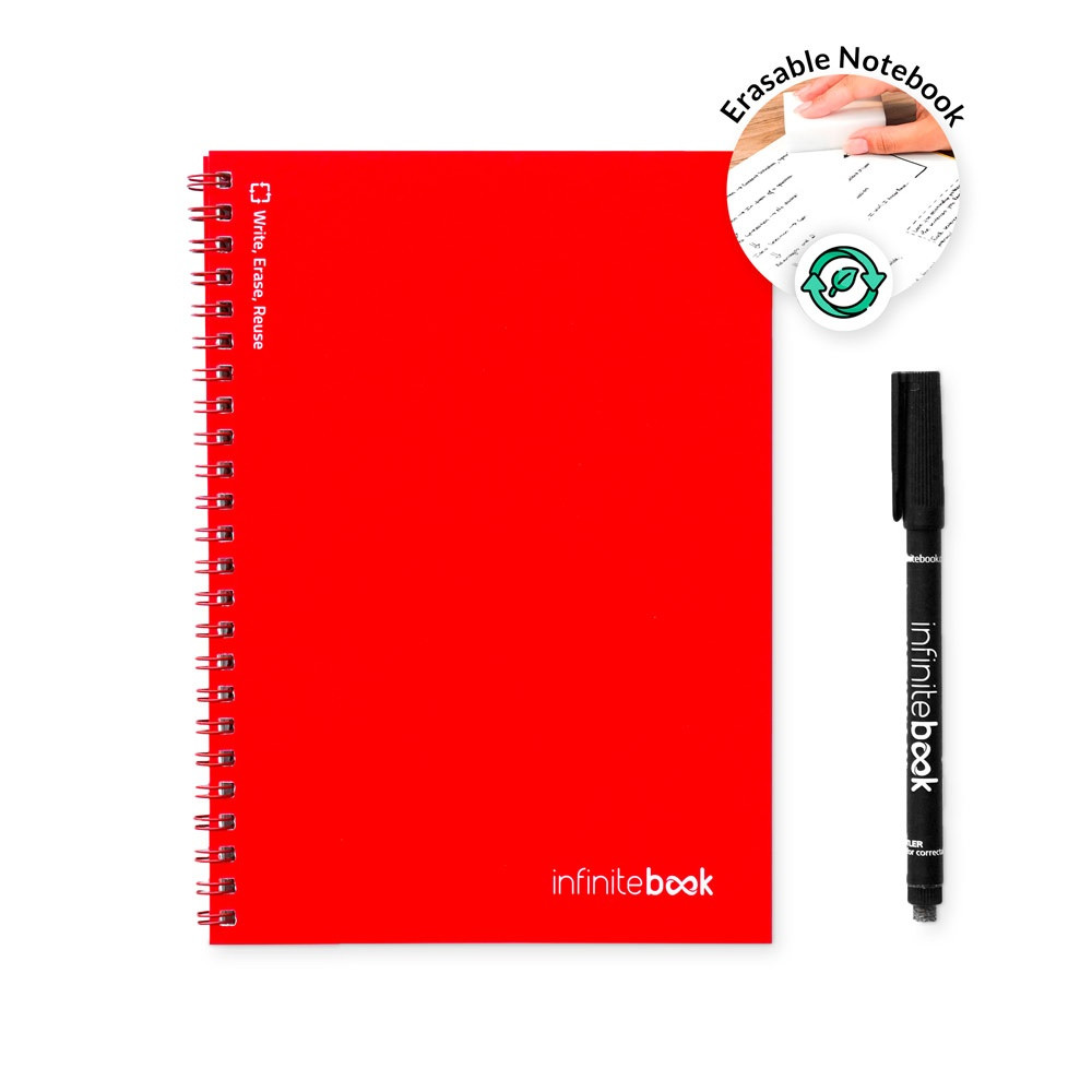 INFINITEBOOK PLAIN A5. Infinitebook με εύκαμπτο εξώφυλλο και 15 απλές σελίδες λευκού πίνακα