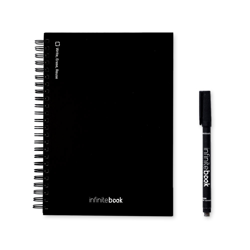 STARTER KIT INFINITEBOOK A5. Το σετ περιλαμβάνει ένα "Infinitebook", κιτ καθαρισμού, μαρκαδόρο και θήκη μαρκαδόρου