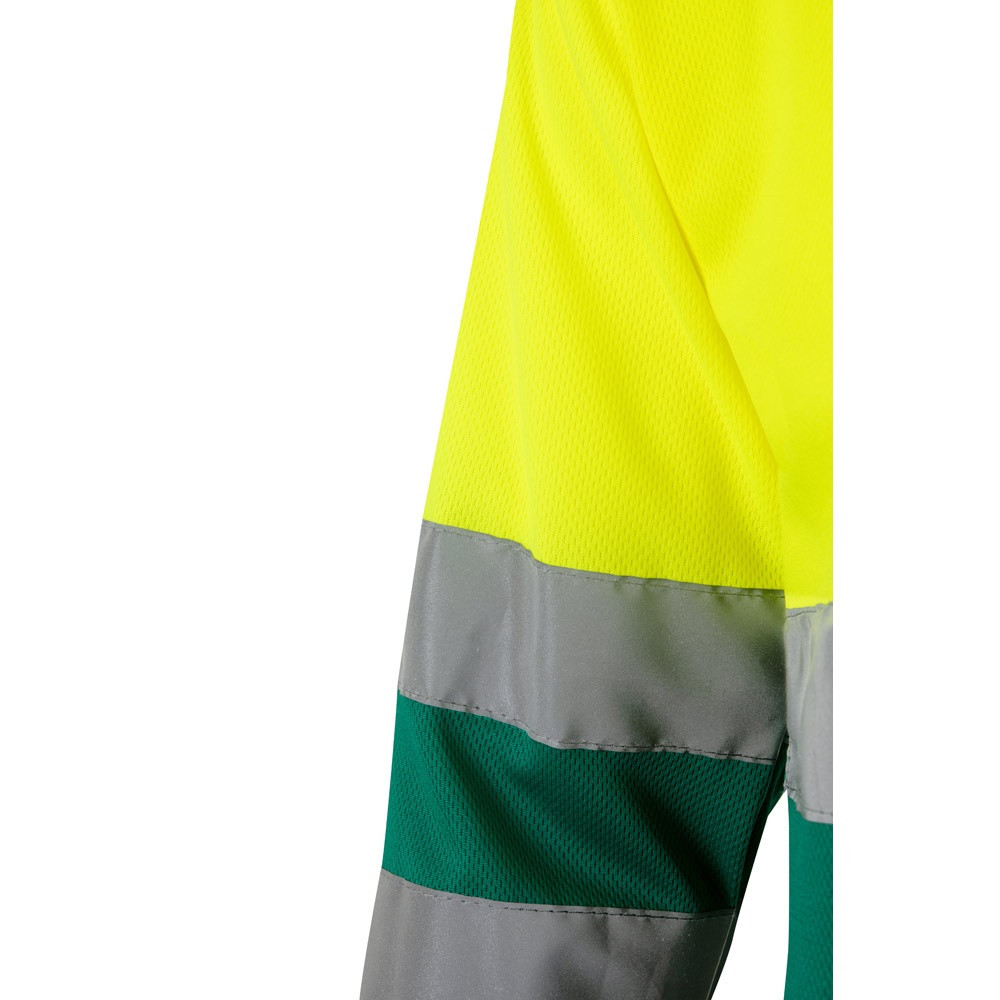 VL VULCAN. Διχρωμία πουκάμισο πόλο (160g/m²) με μακριά μανίκια, από πολυεστέρα (100%)