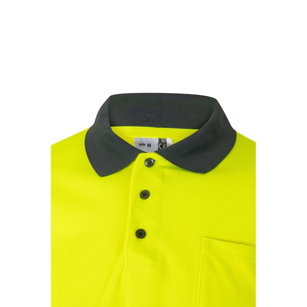 VL VULCAN LARGE. Διχρωμία πουκάμισο πόλο (160g/m²) με μακριά μανίκια, από πολυεστέρα (100%)