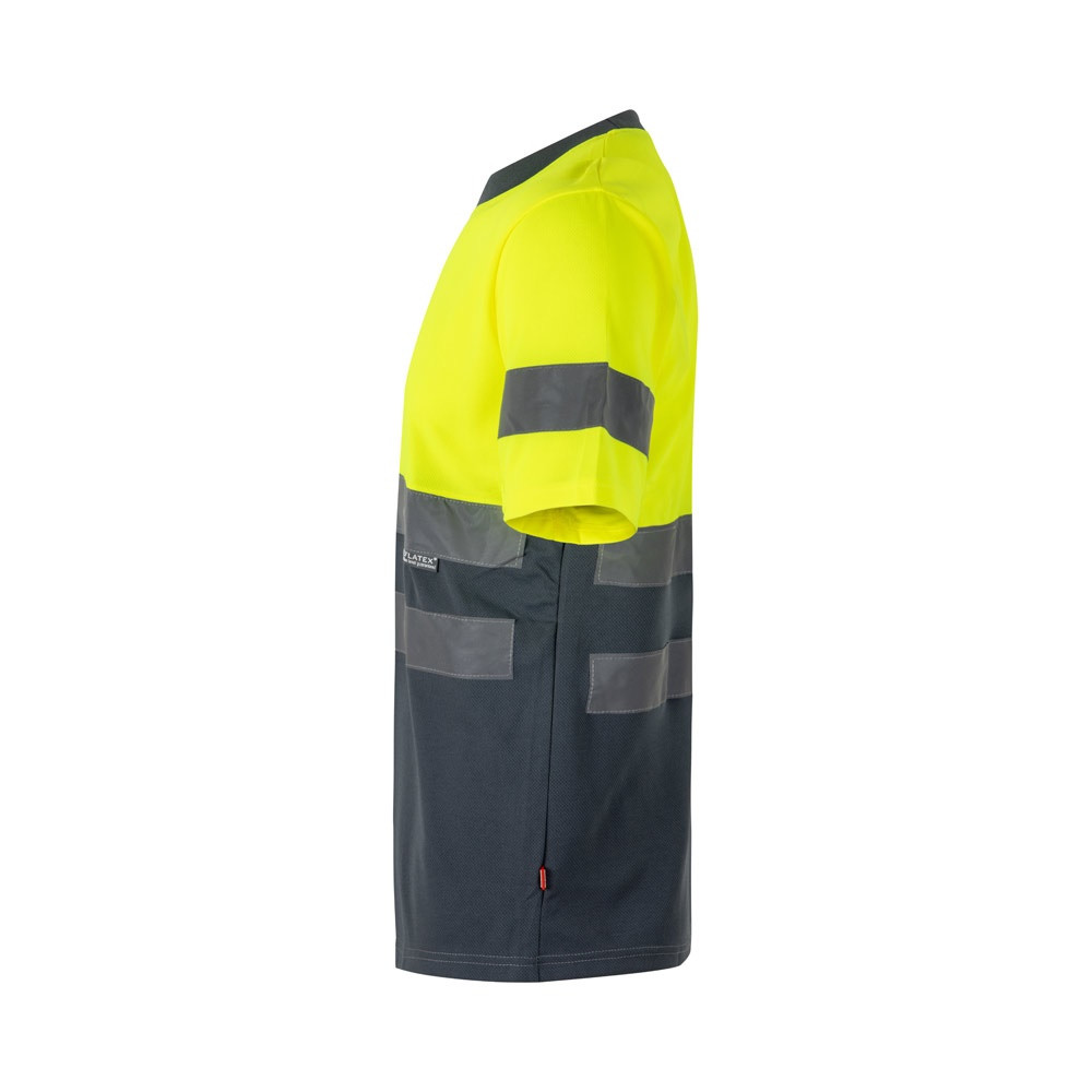 VL BRAHMA. Δίχρωμη τεχνική μπλούζα bird-eye (140g/m²), από πολυεστέρα (100%)