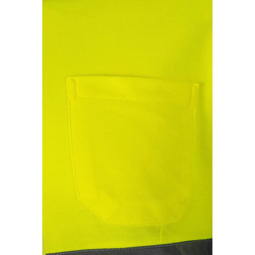 VL PLUTO LARGE. Μπλουζάκι πόλο δίχρωμο πικέ (150g/m²) με μακριά μανίκια, από βαμβάκι (55%) και πολυεστέρα (45%)