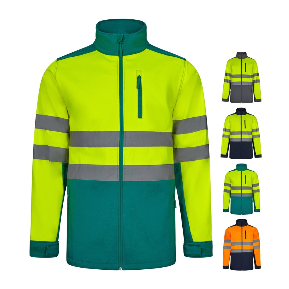 VL HESTIA LARGE. Δίχρωμη ζακέτα από soft shell (280g/m²), με επένδυση από fleece και μεμβράνη TPU, από πολυεστέρα (96%) και ελαστάνη (4%)
