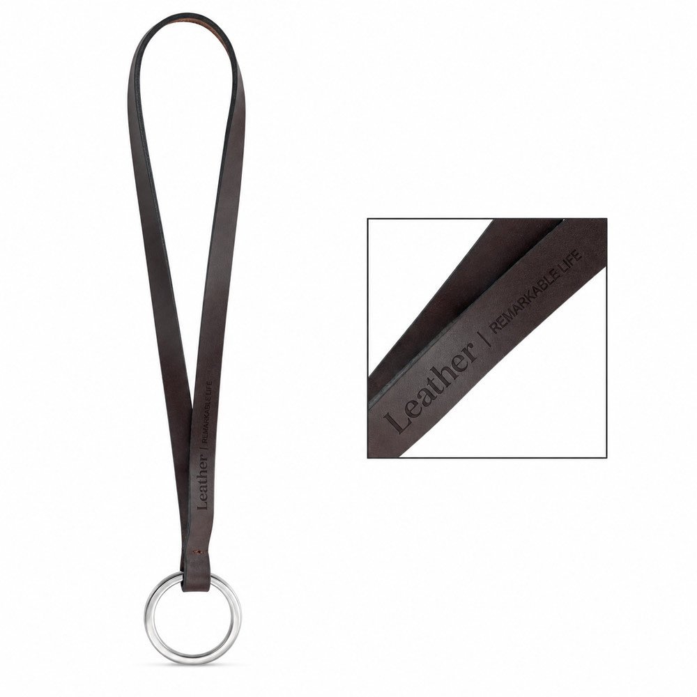 Εκτυπωμένο δείγμα Lanyard LEATHER Short Slim (10 mm)