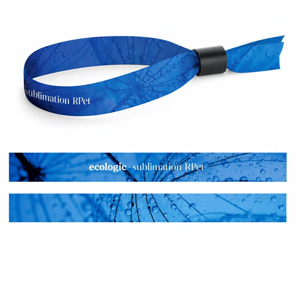 Εκτυπωμένο δείγμα Λουράκι βραχιολιού Lanyard SUBLIMATION Slim II (15 mm) από ανακυκλωμένο πολυεστέρα (100% rPET)