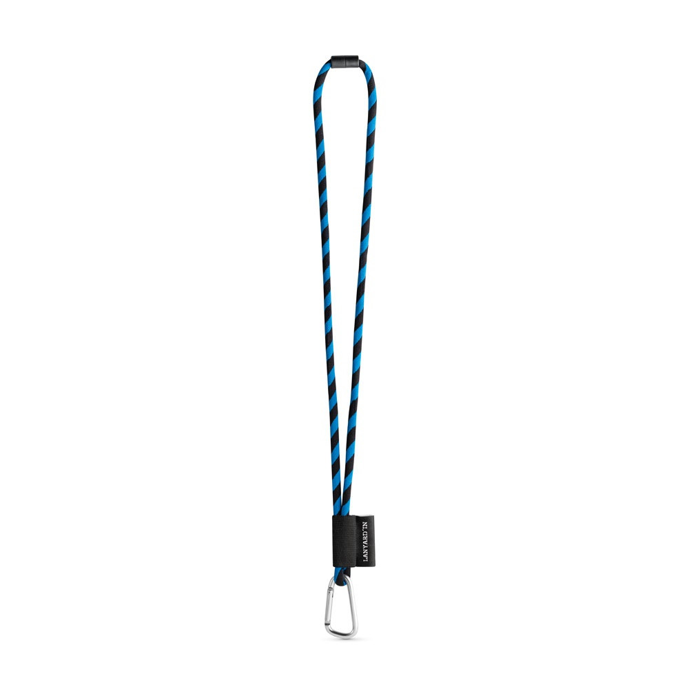 75089. SET Lanyard TUBE Long (Ø 7 mm) με καραμπίνερ σχήματος D 55 mm και κούμπωμα ασφαλείας Ø 7 mm