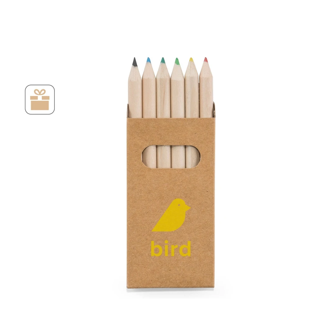 BIRD. Κουτί με 6 χρωματιστά μολύβια
