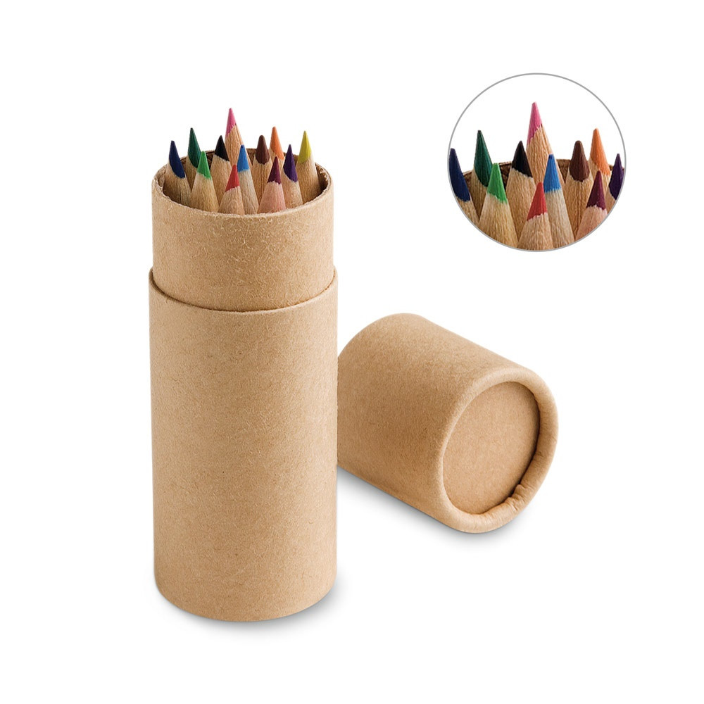 CYLINDER. Κουτί με 12 χρωματιστά μολύβια