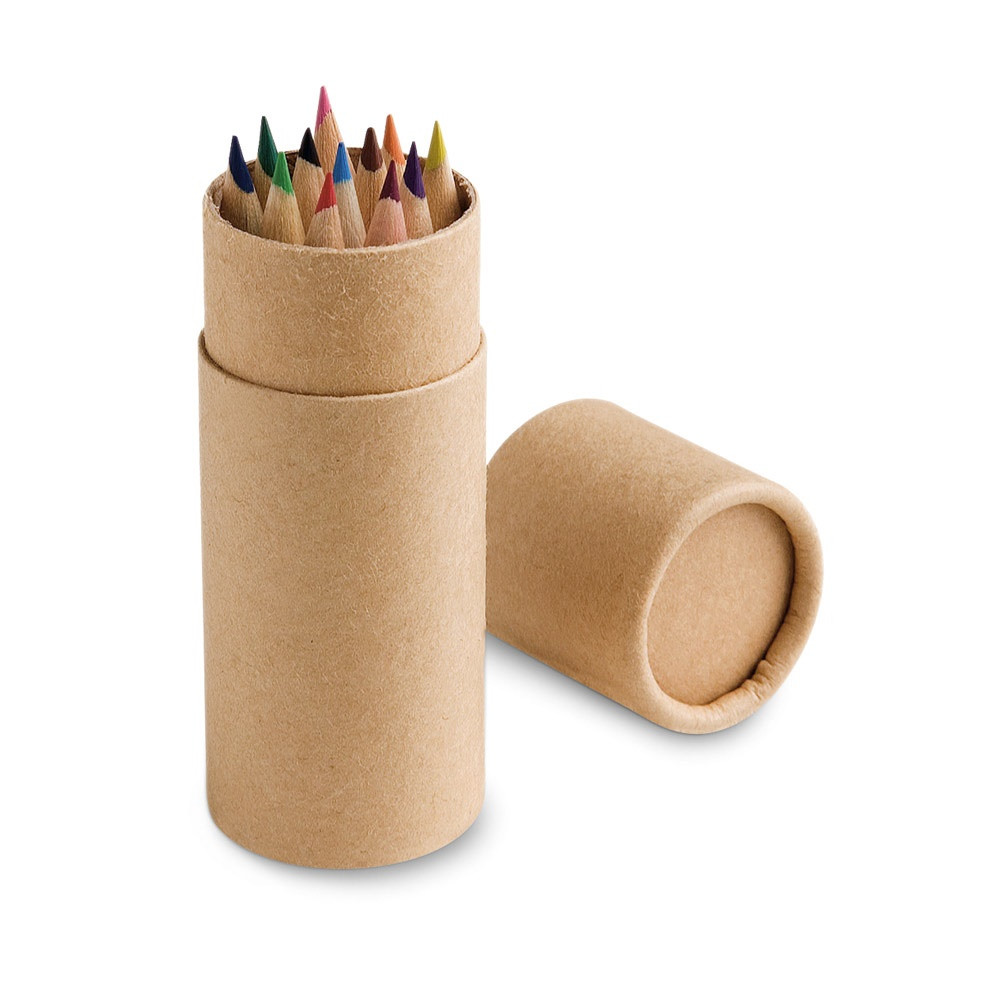 CYLINDER. Κουτί με 12 χρωματιστά μολύβια