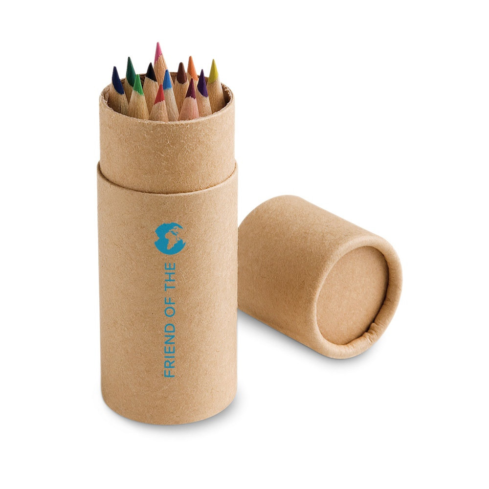 CYLINDER. Κουτί με 12 χρωματιστά μολύβια