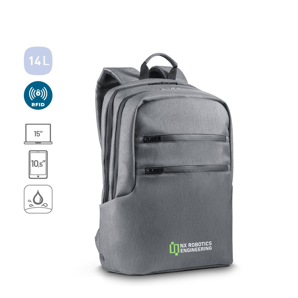 BROOKLYN. Αδιάβροχο σακίδιο laptop 2 Tone Nylon 15''