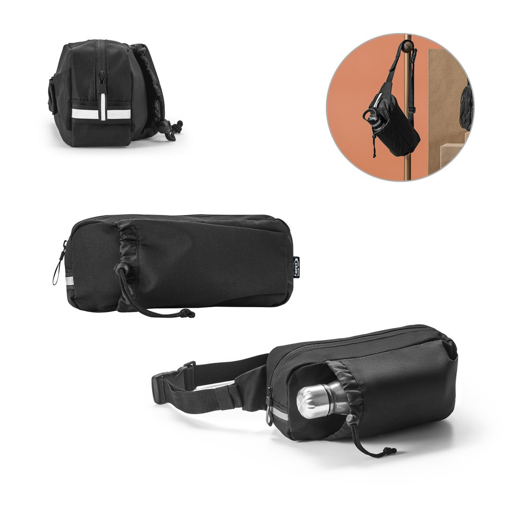 DELFOS POUCH. Τσάντα μέσης από 300D ανακυκλωμένο πολυεστέρα και 600D ανακυκλωμένο πολυεστέρα
