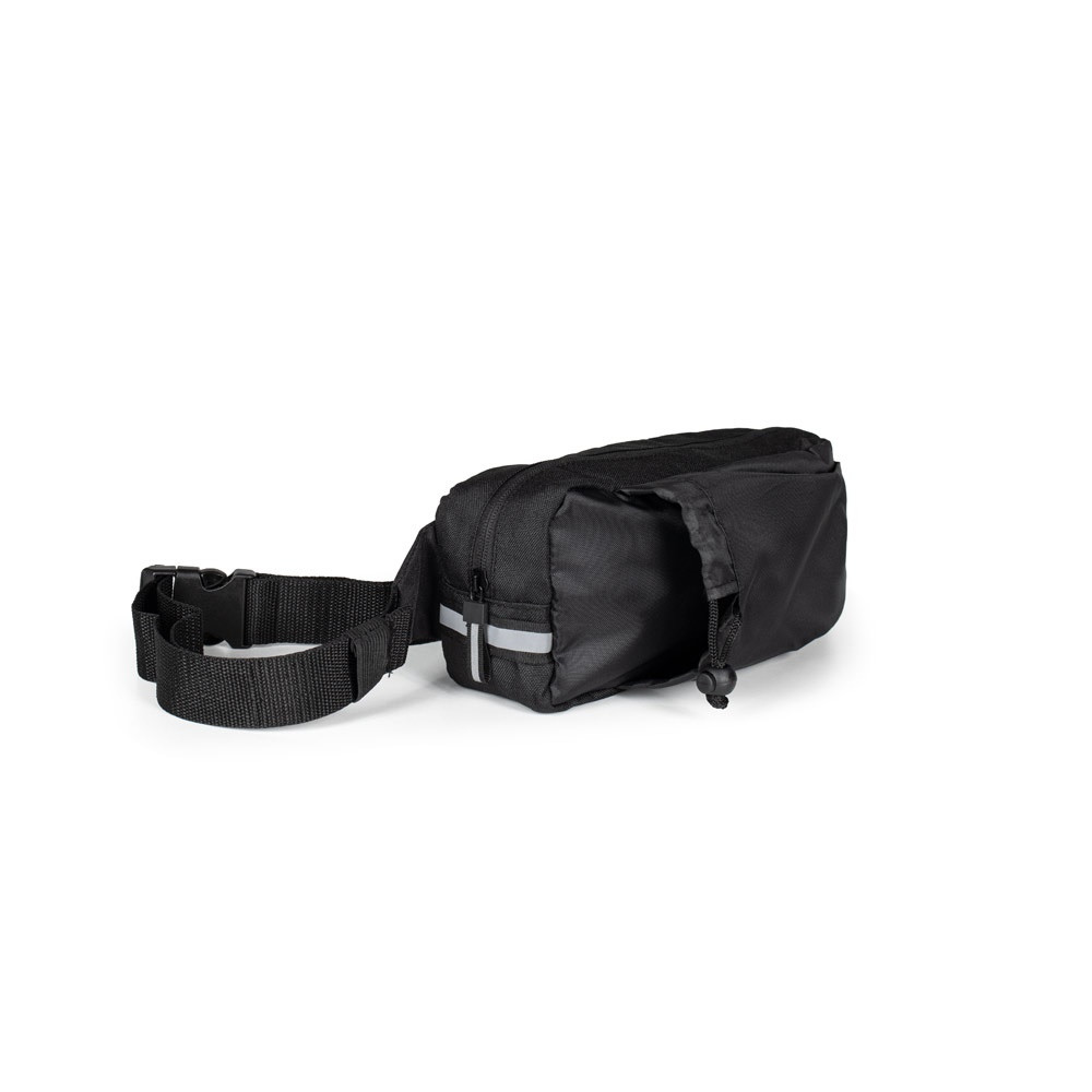 DELFOS POUCH SHINY. Τσάντα μέσης από 300D ανακυκλωμένο πολυεστέρα (γυαλιστερό φινίρισμα) και 600D ανακυκλωμένο πολυεστέρα