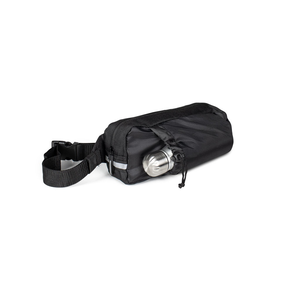 DELFOS POUCH SHINY. Τσάντα μέσης από 300D ανακυκλωμένο πολυεστέρα (γυαλιστερό φινίρισμα) και 600D ανακυκλωμένο πολυεστέρα