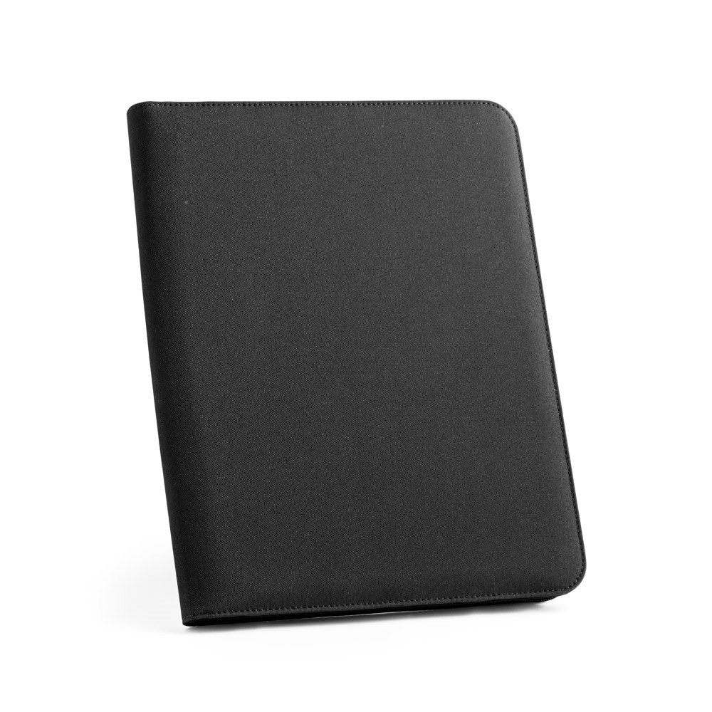 EMERGE FOLDER. Φάκελος Α4 σε ανακυκλωμένο πολυεστέρα (100% rPET) 300D με φερμουάρ