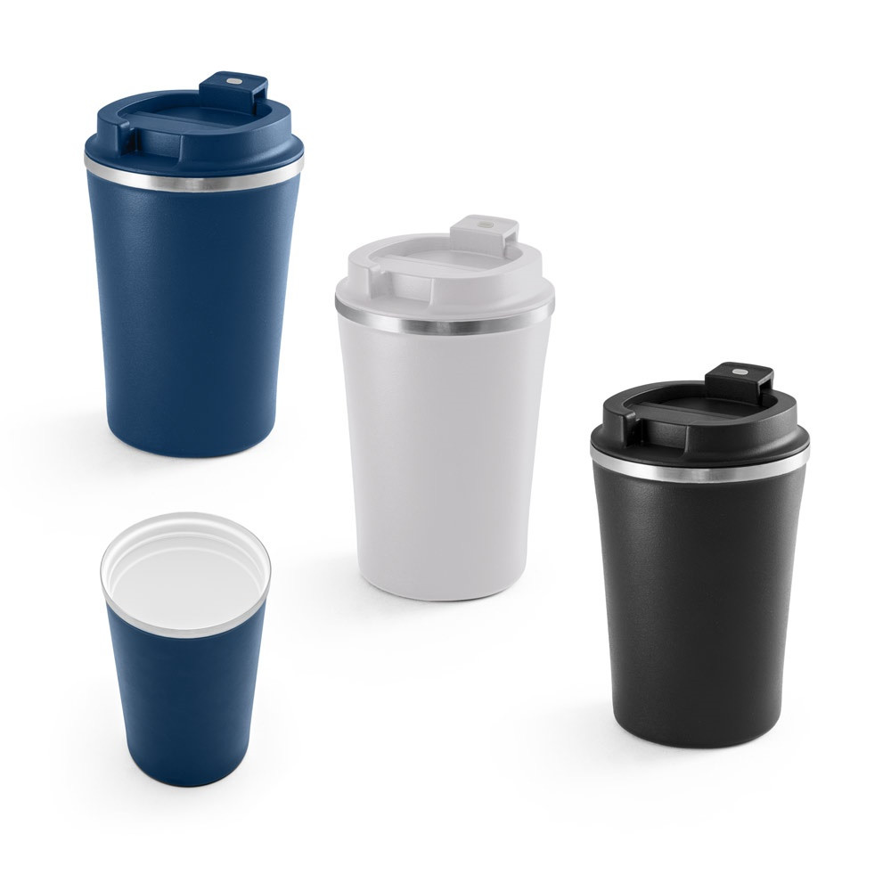 PHELPS CERAMIC. Ταξιδιωτικό κύπελλο από ανοξείδωτο ατσάλι με κεραμικό εσωτερικό φινίρισμα 470 mL