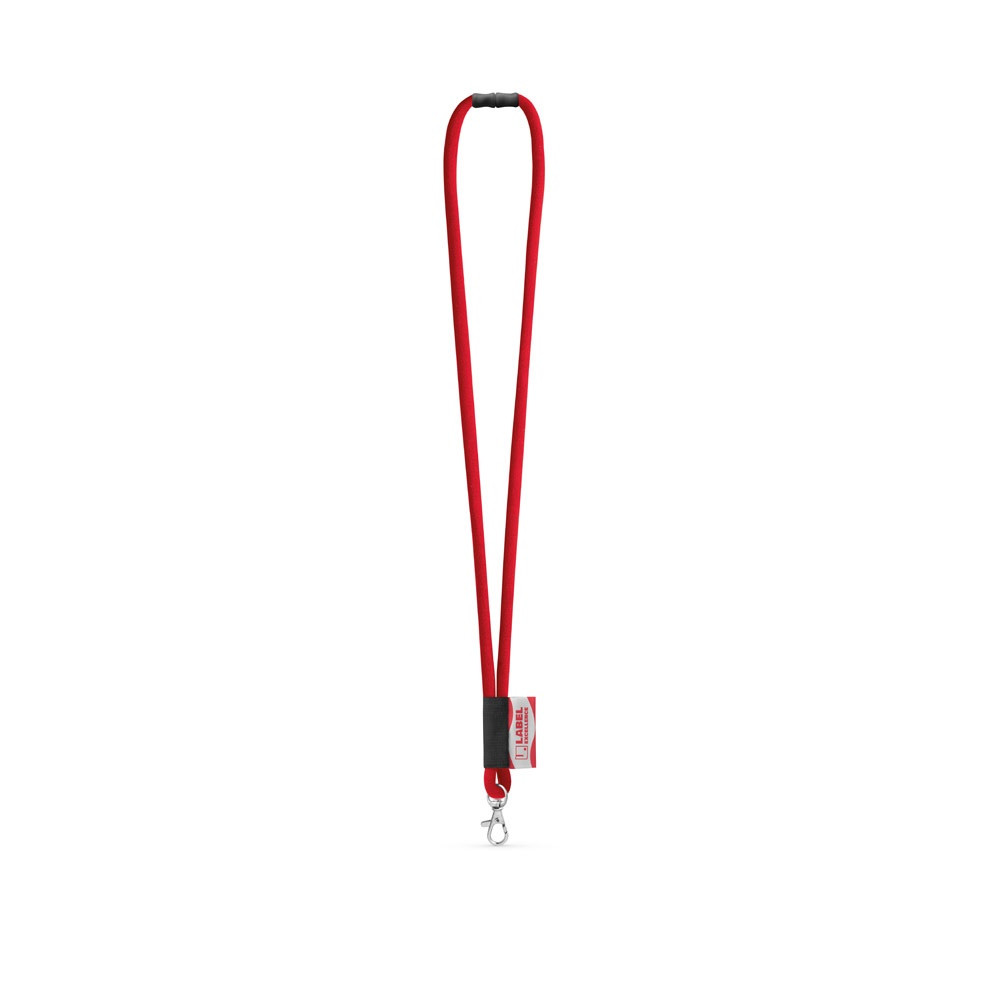 WISBECH. SET Lanyard TUBE Long (Ø 7 mm) με καραμπίνερ πύλης 9 mm και κούμπωμα ασφαλείας Ø 7 mm