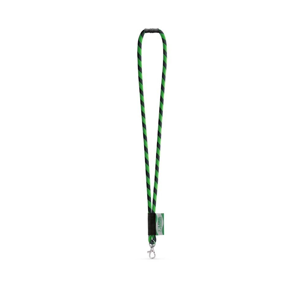 WISBECH. SET Lanyard TUBE Long (Ø 7 mm) με καραμπίνερ πύλης 9 mm και κούμπωμα ασφαλείας Ø 7 mm
