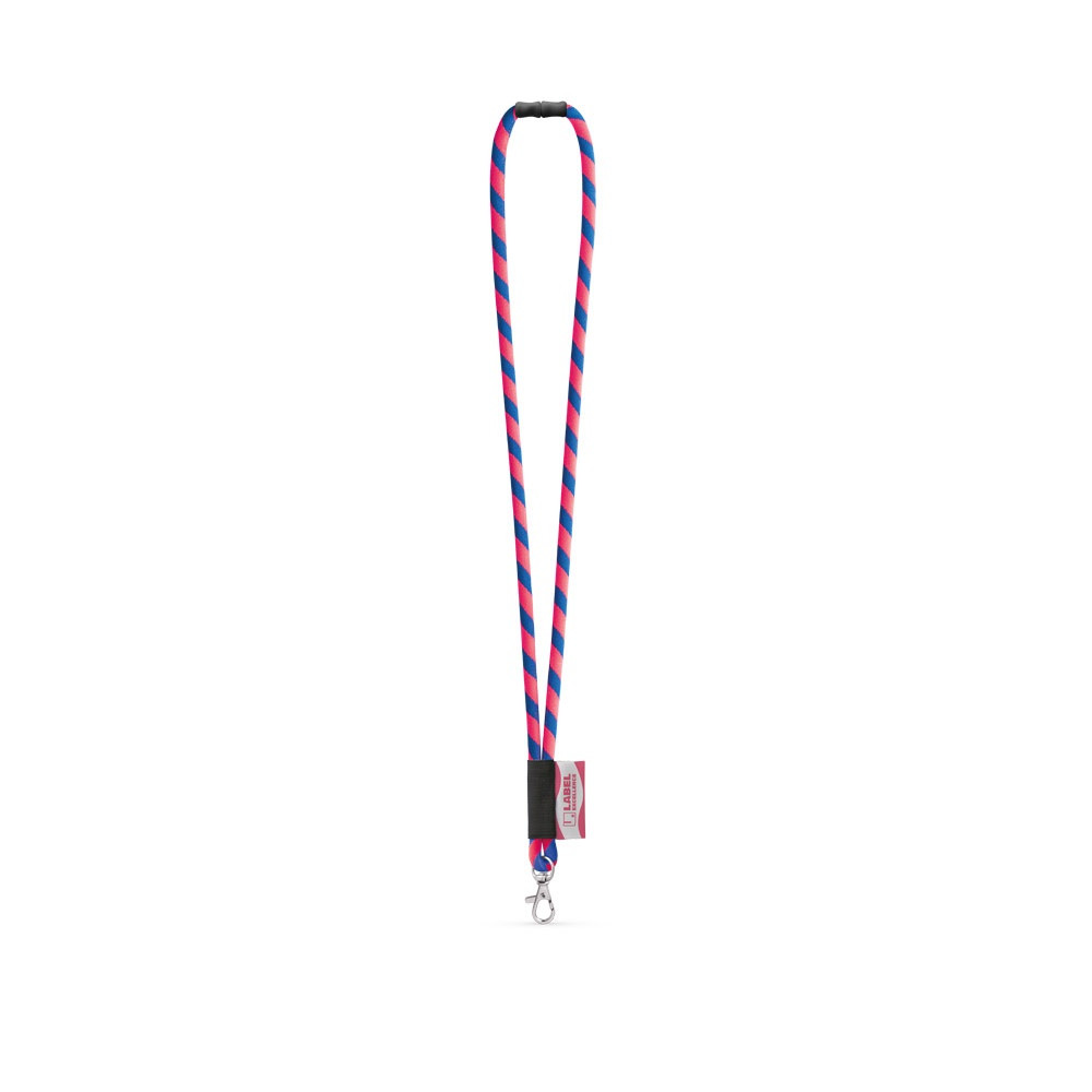 WISBECH. SET Lanyard TUBE Long (Ø 7 mm) με καραμπίνερ πύλης 9 mm και κούμπωμα ασφαλείας Ø 7 mm