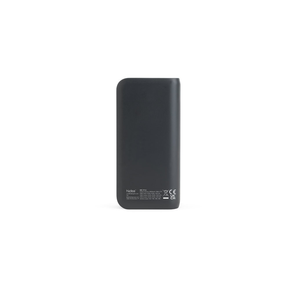 BECKER 20. Power bank 20'000 mAh από ανακυκλωμένο ABS (100% rABS) με ασύρματο φορτιστή 15W superfast