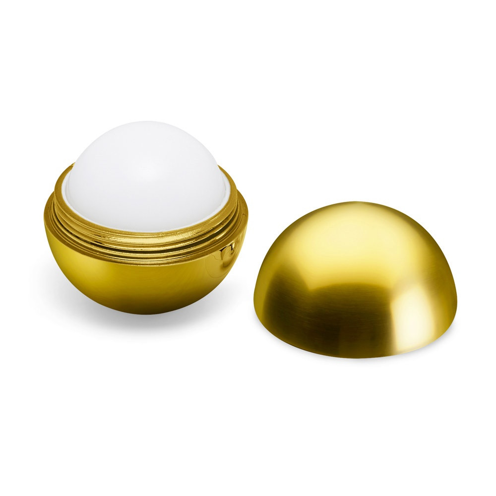 ALBA. Lip balm σε σφαιρική μεταλλική συσκευασία ABS