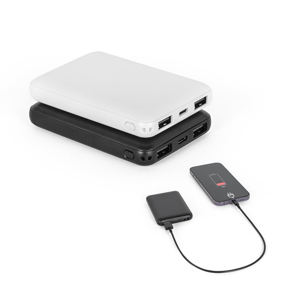 LEAKEY 5. Power bank 5'000 mAh από ανακυκλωμένο ABS (100% rABS)