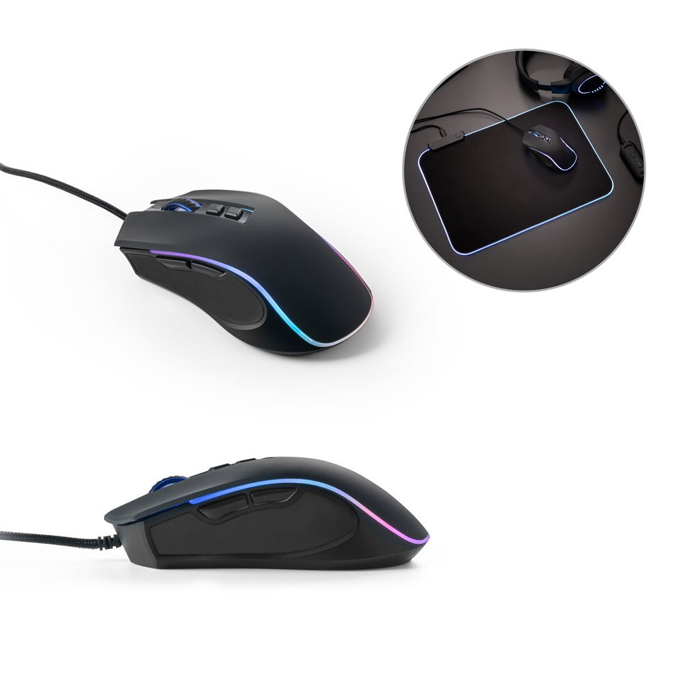 THORNE MOUSE RGB. Ποντίκι παιχνιδιών με καλώδιο 1.5m και φώτα LED RGB από ABS
