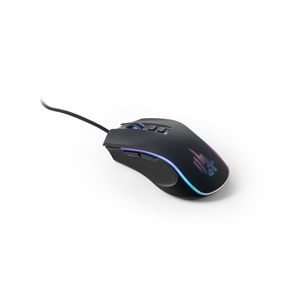THORNE MOUSE RGB. Ποντίκι παιχνιδιών με καλώδιο 1.5m και φώτα LED RGB από ABS