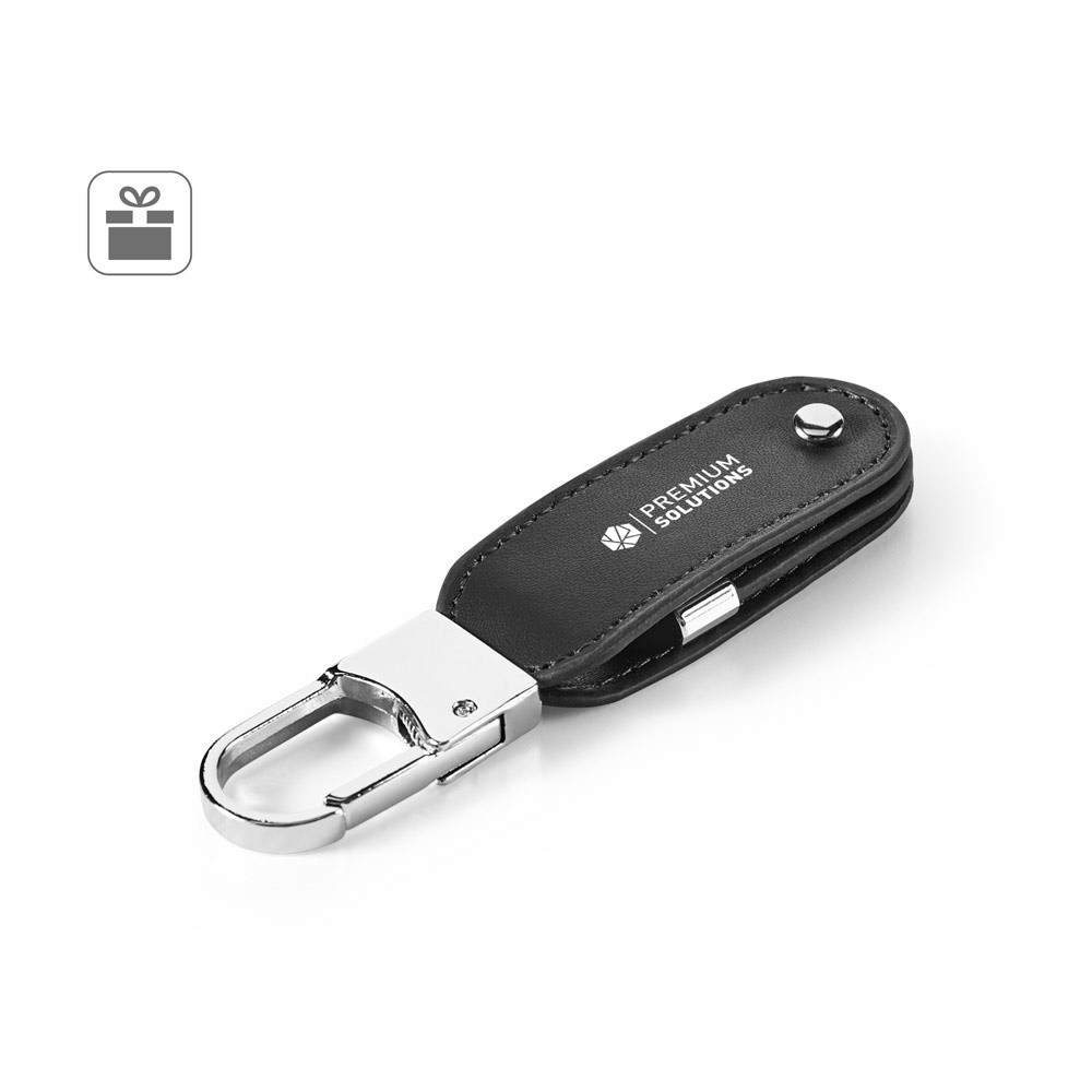 BRAGG 8GB. Μνήμη USB με 8GB σε PU και με κλιπ καραμπίνερ