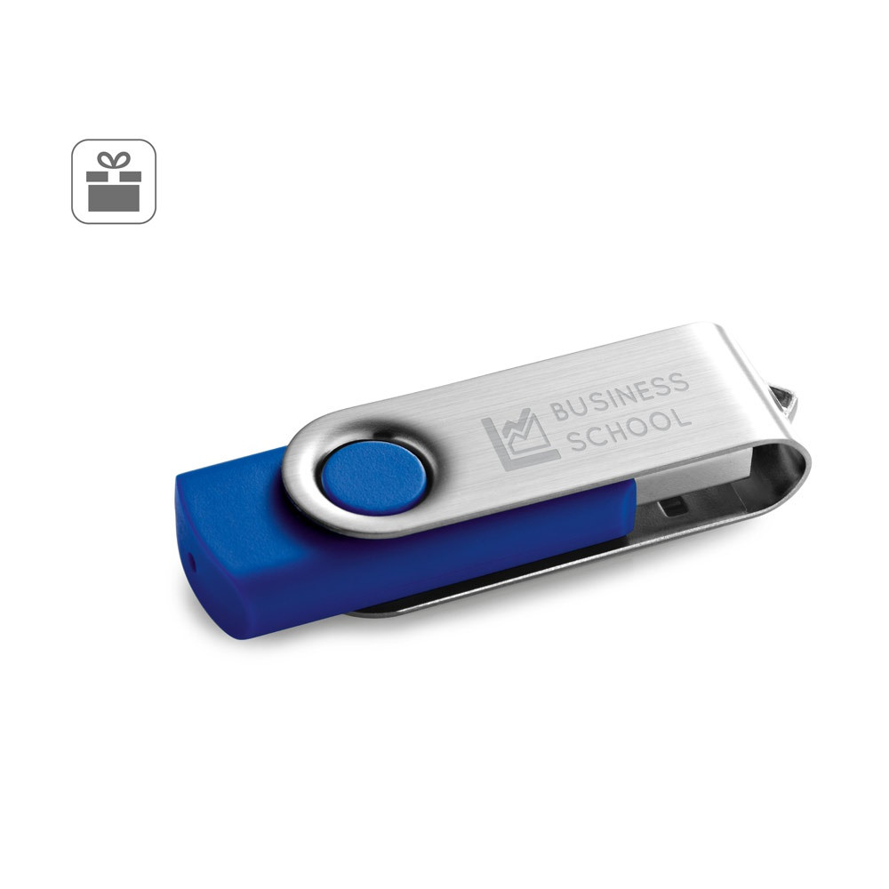 CLAUDIUS 4GB. Μονάδα flash USB 4 GB με μεταλλικό κλιπ