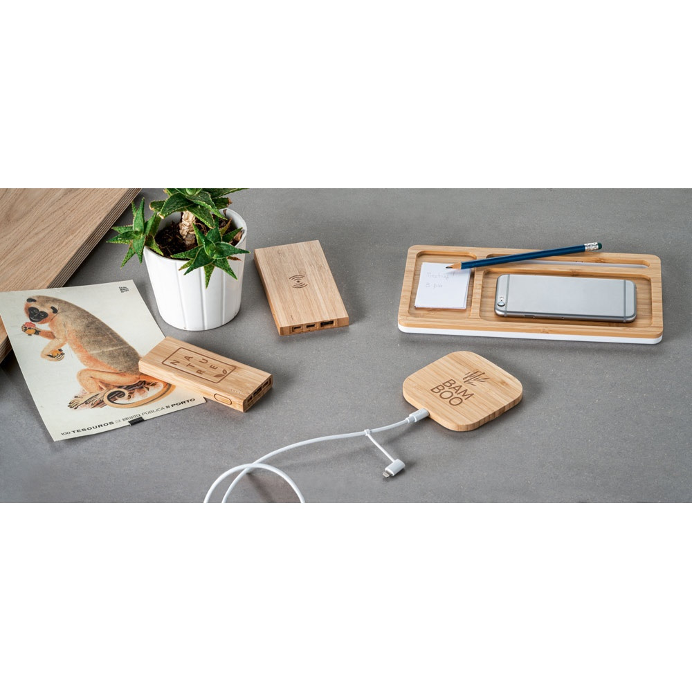 FITCH. Power bank 5'000 mAh με ασύρματο φορτιστή 5W από μπαμπού