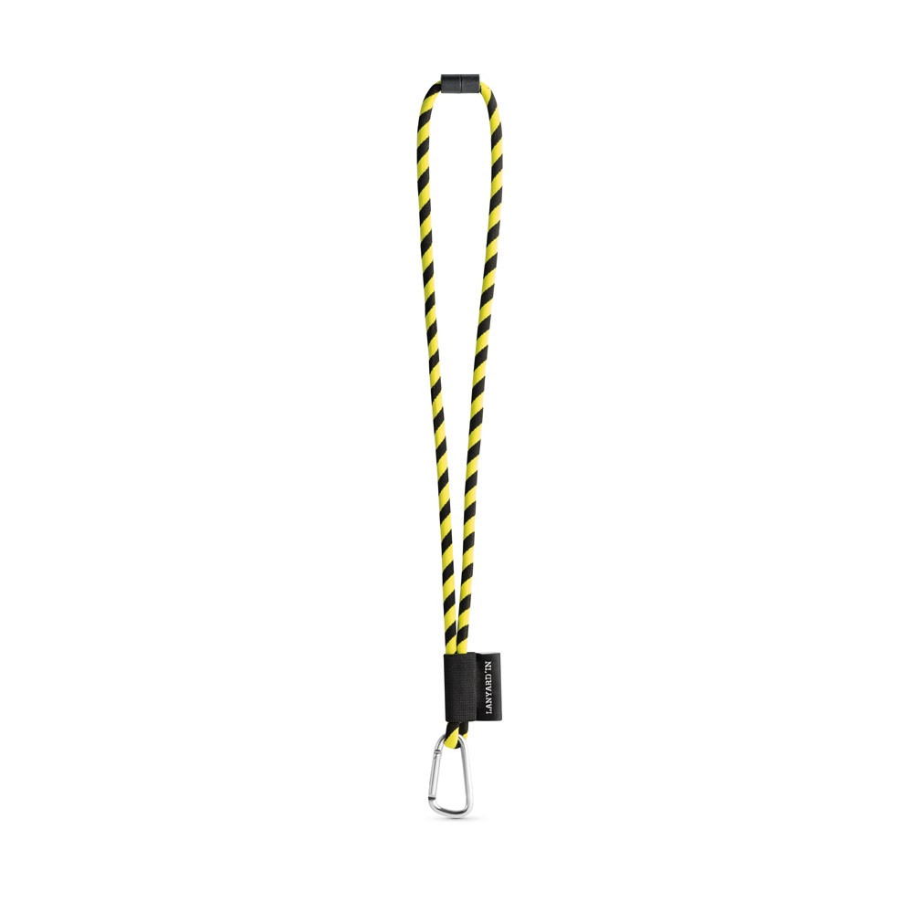 SET Lanyard TUBE Long (Ø 7 mm) με Καραμπίνερ Σχήματος D 55 mm και Κούμπωμα Ασφαλείας Ø 7 mm