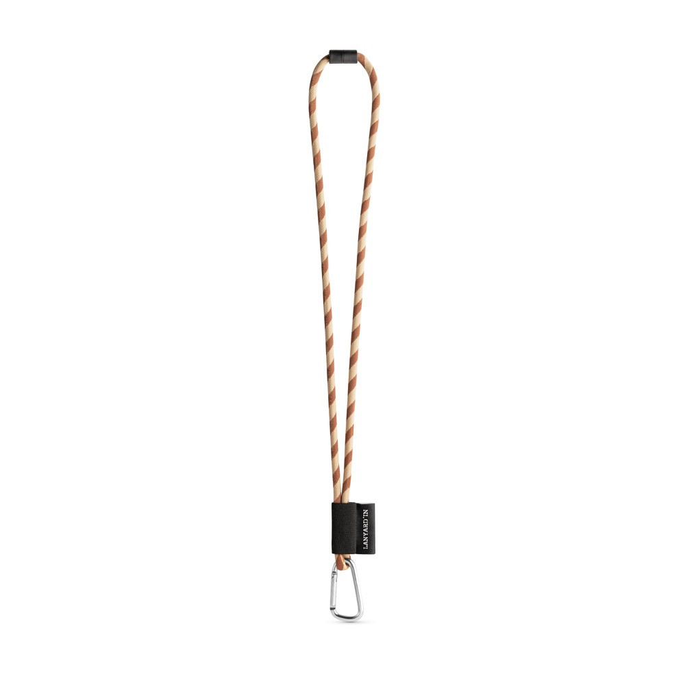 SET Lanyard TUBE Long (Ø 7 mm) με Καραμπίνερ Σχήματος D 55 mm και Κούμπωμα Ασφαλείας Ø 7 mm