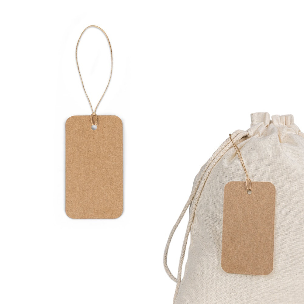LABEL RECTANGULAR. Ορθογώνια ετικέτα κατασκευασμένη από 100% ανακυκλωμένο χαρτί (700 g/m²)