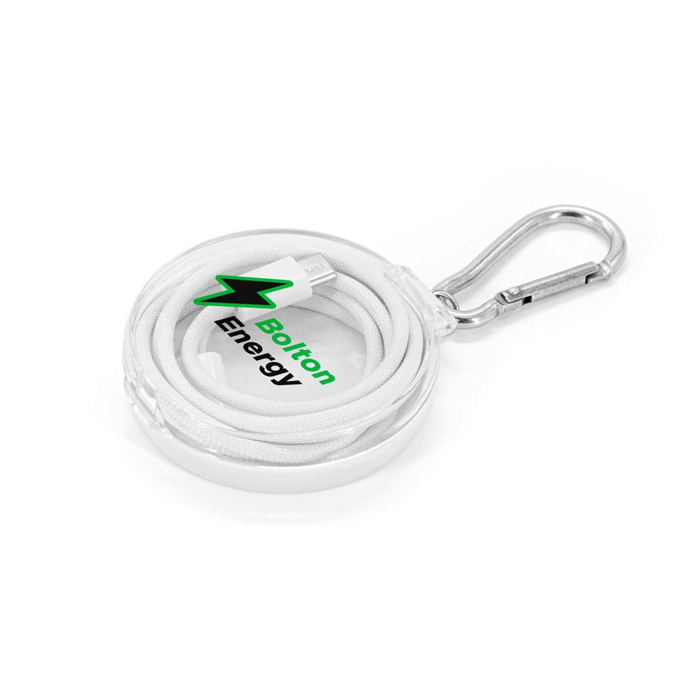 JEMISON. Καλώδιο USB-C σε USB-C με πλεγμένο καλώδιο (60W), κατασκευασμένο από ABS, ανοξείδωτο ατσάλι, αλουμίνιο και πολυεστέρα
