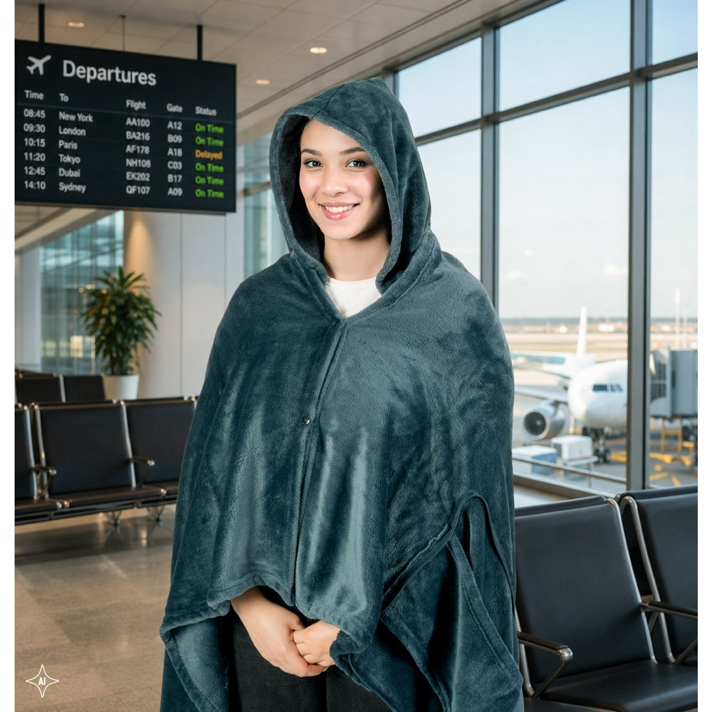 SNUGGY. Σετ 3 σε 1 από ύφασμα fleece (220 g/m²) ιδανικό για ταξίδια
