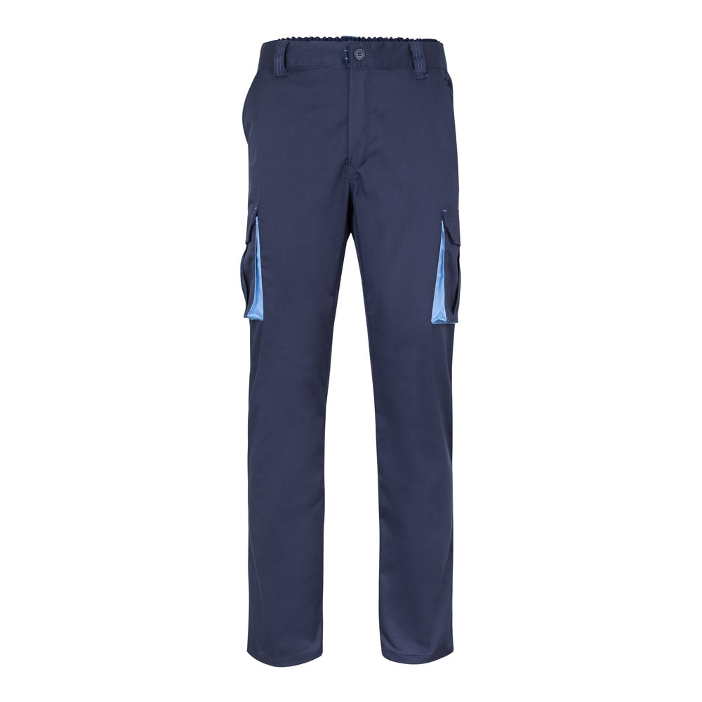 VL HYPNOS. Δίχρωμο παντελόνι twill με πολλαπλές τσέπες (200g/m²), από βαμβάκι (35%) και πολυεστέρα (65%)
