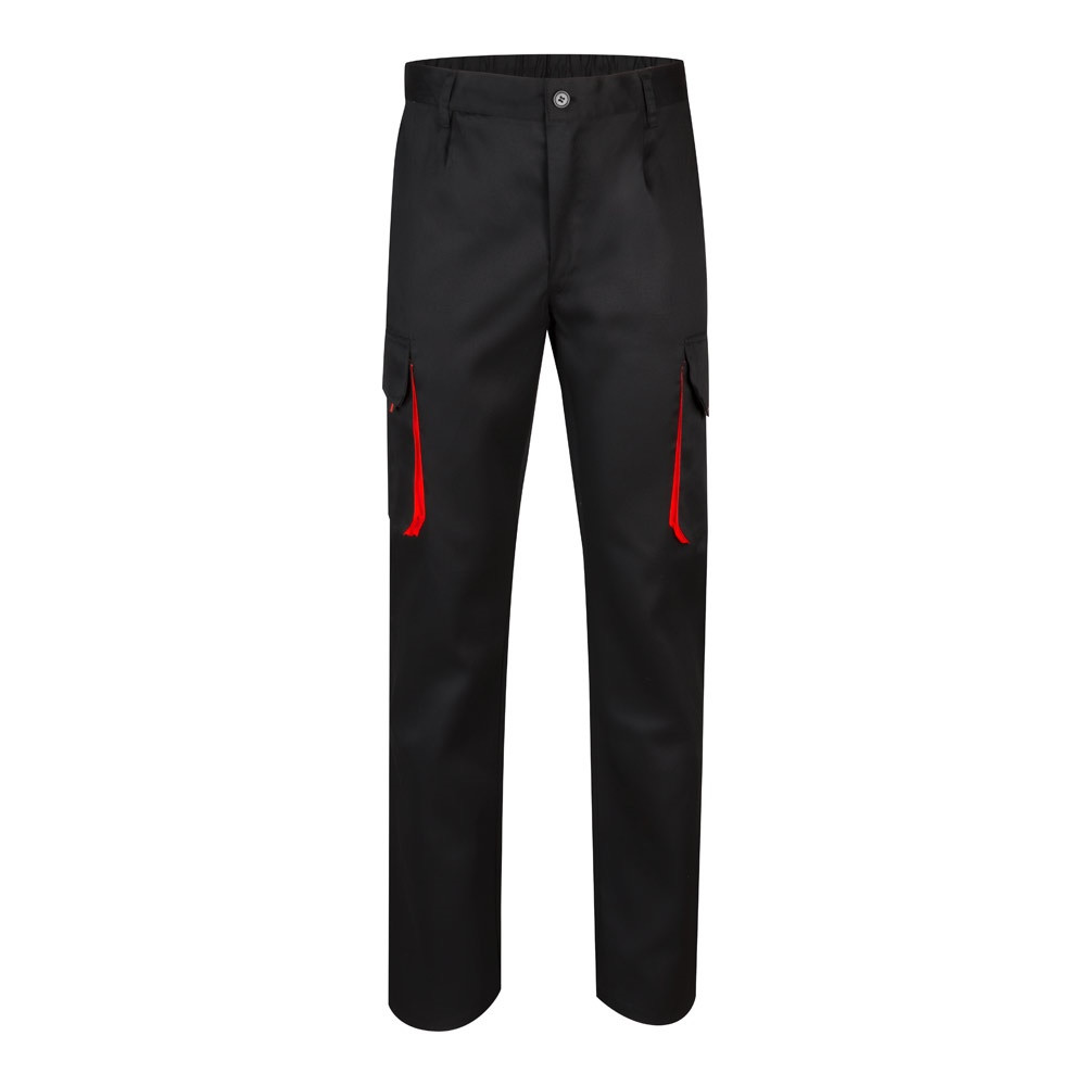 VL HYPNOS. Δίχρωμο παντελόνι twill με πολλαπλές τσέπες (200g/m²), από βαμβάκι (35%) και πολυεστέρα (65%)