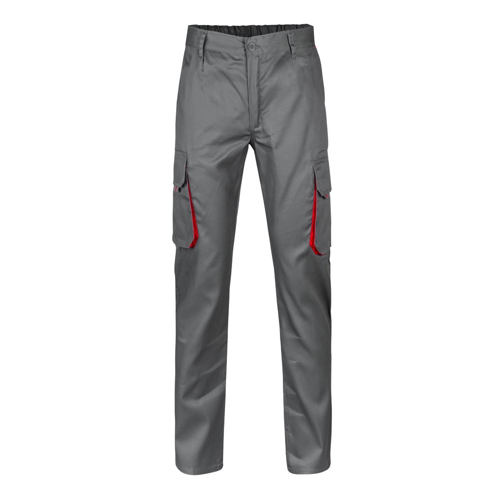 VL HYPNOS. Δίχρωμο παντελόνι twill με πολλαπλές τσέπες (200g/m²), από βαμβάκι (35%) και πολυεστέρα (65%)