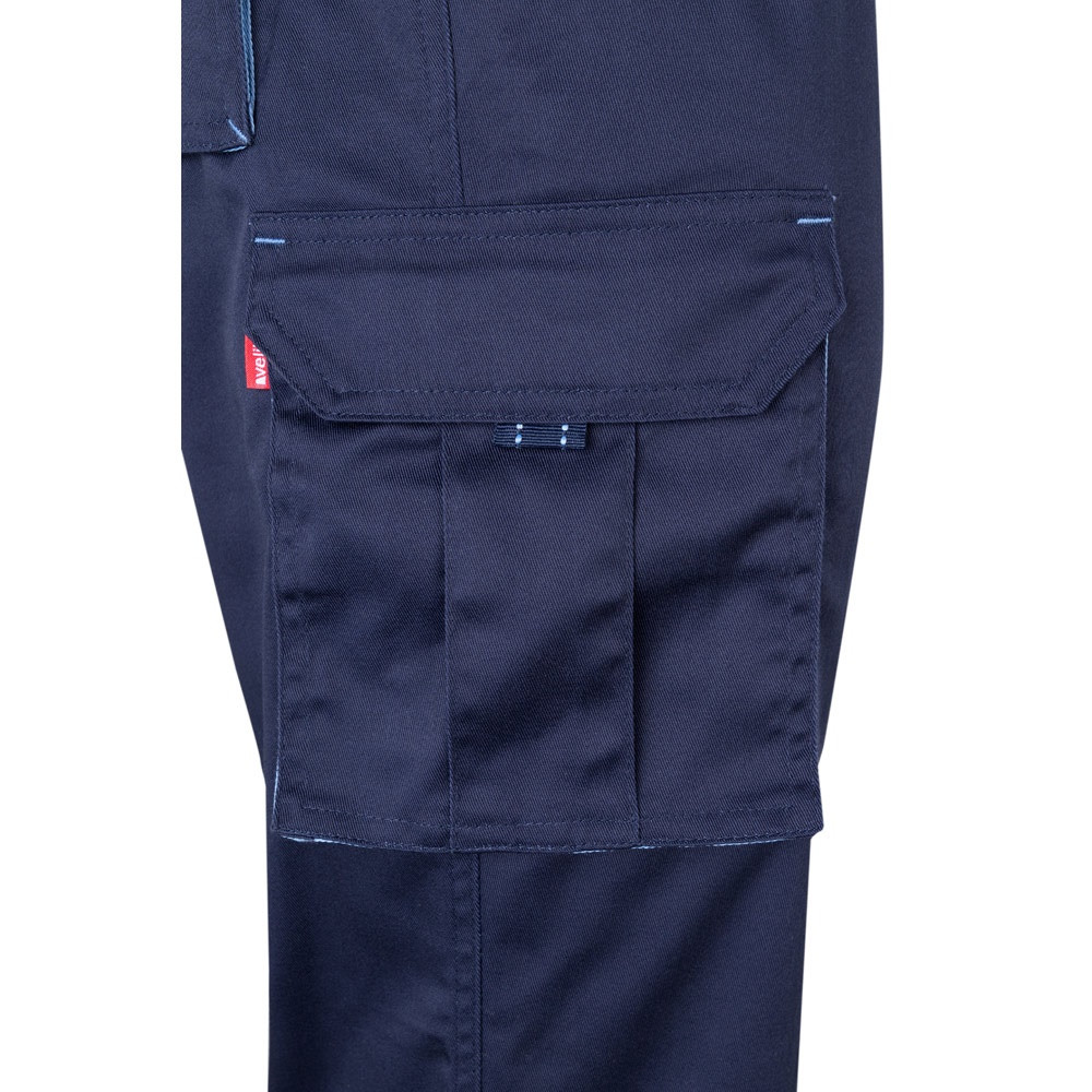VL HYPNOS. Δίχρωμο παντελόνι twill με πολλαπλές τσέπες (200g/m²), από βαμβάκι (35%) και πολυεστέρα (65%)