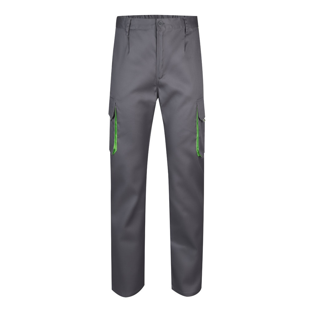 VL HYPNOS. Δίχρωμο παντελόνι twill με πολλαπλές τσέπες (200g/m²), από βαμβάκι (35%) και πολυεστέρα (65%)