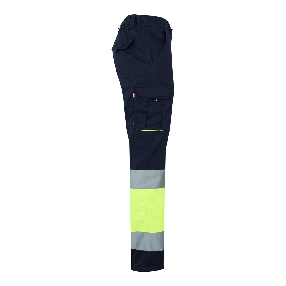 VL ZEUS LARGE. Δίχρωμο ελαστικό παντελόνι με πολλές τσέπες (240g/m²), από βαμβάκι (46%), EME (38%) και πολυεστέρα (16%)