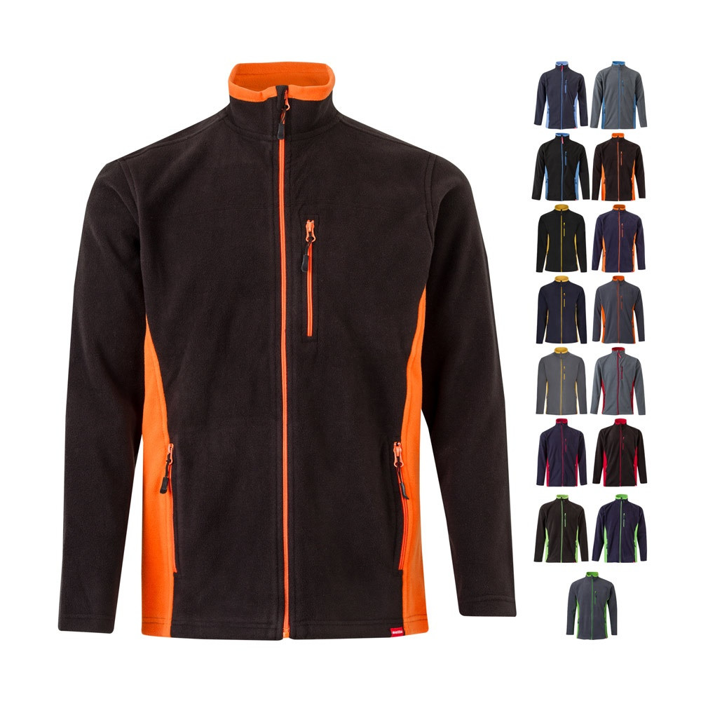 VL GERAS. Δίχρωμο fleece μπουφάν (220g/m²) από πολυεστέρα (100%)